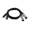 Audio kabelis Omnitronic 3022522D 3 m 2 x XLR 2 x RCA melns