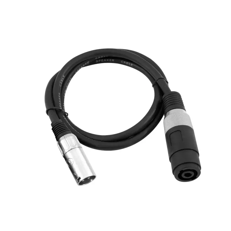 Audio kabelis Omnitronic 30225590 Speakon XLR 1m Melns