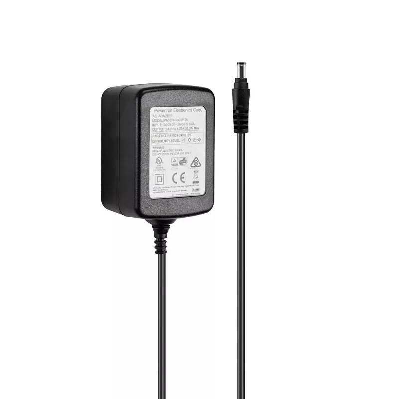 Lindy 24VDC 1.25A vairāku valstu barošanas bloks, 5,5/2,1 mm, Universāls, Iekštelpu, 100–240 V, 50/60 Hz, 30 W, 24 V