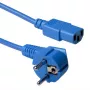 ACT Powercord tīkla savienotājs CEE 7/7 vīrišķais (leņķis) - C13 zils 5 m