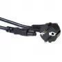 ACT Powercord strāvas kabelis CEE 7/7 kontaktdakša (leņķa) - C5 melns 1,5 m