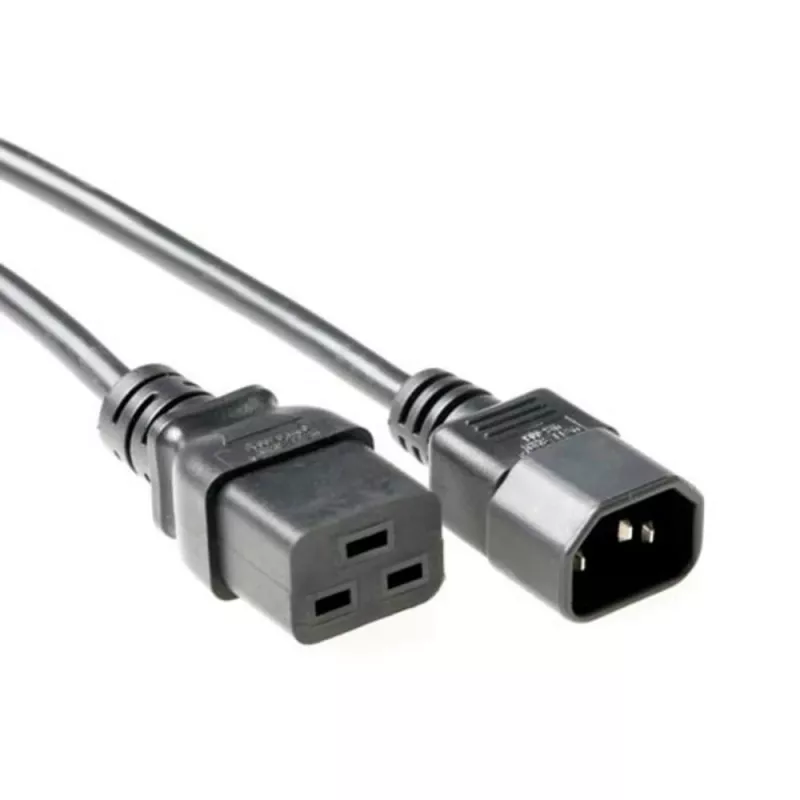 Strāvas vads C14 - C19 melns 0,5 m ACT Powercord AK5438