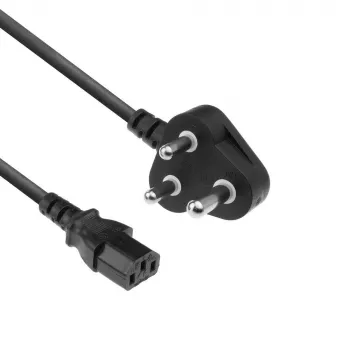 Strāvas vads ACT Powercord Indijas/DA spraudnis - C13 melns 2,5 m