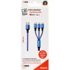 USB kabelis 2GO 797151 1.5m USB B USB C/Micro-USB B/Lightning melns zils