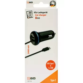 Mobilo ierīču lādētājs 2GO 797170 Universal Melns Cigar Lighter Auto 12/24V USB 1.4m