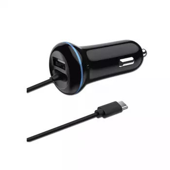 Mobilo ierīču lādētājs 2GO 797170 Universal Melns Cigar Lighter Auto 12/24V USB 1.4m