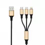 USB kabelis 2GO 797152 3 m USB B USB C/Micro-USB B/Lightning melns zelts