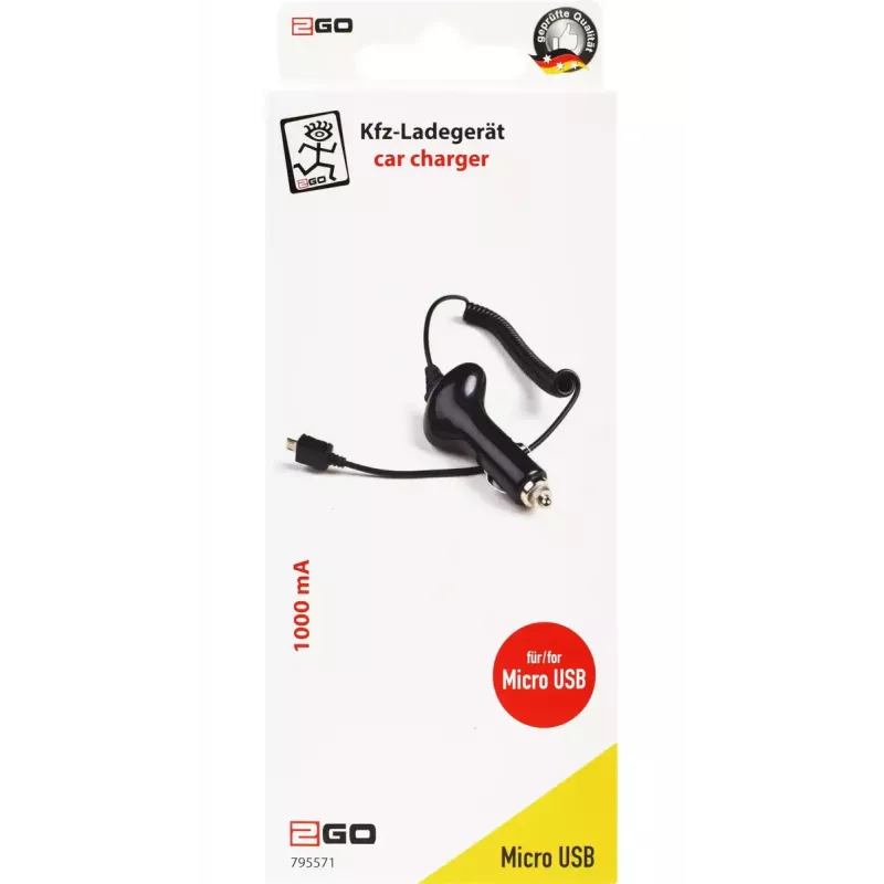Mobilo ierīču lādētājs 2GO 795571 Universāls Melns Cigāru šķiltavu Auto 12/24V