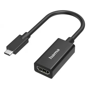 Video adapteris HAMA USB-C uz HDMI Ultra‑HD 4K (modelis 00300087) — pasīvs savienojums video/audio
