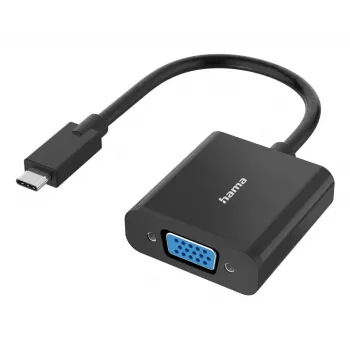 Hama 00300088 video kabeļa adapteris USB Type-C VGA (D-Sub) Melns