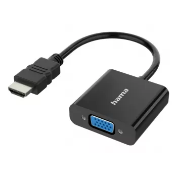 HAMA HDMI uz VGA adapteris Classic Line 00300091 — HDMI (ieeja) uz VGA (izeja), Full HD 1080p