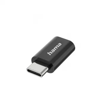 Hama 00300095 Micro-USB B Adapter USB Type-C Male Melns