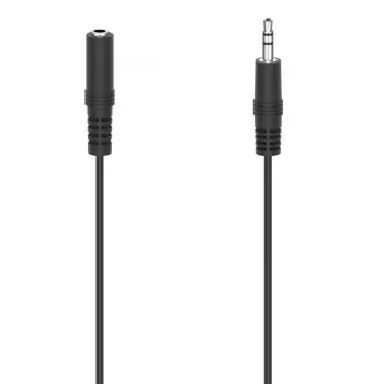 Audio kabelis Hama 00305029 2,5 m 3,5 mm vīrišķais uz sievišķo melns