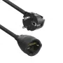 ACT Powercord pagarinātājs CEE 7/7 vīrietis (leņķveida) - CEE 7/7 sieviete melns 10 m
