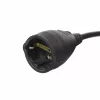 ACT Powercord pagarinātājs CEE 7/7 vīrietis (leņķveida) - CEE 7/7 sieviete melns 10 m