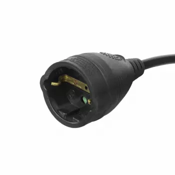 ACT Powercord pagarinātājs CEE 7/7 vīrietis (leņķveida) - CEE 7/7 sieviete melns 10 m