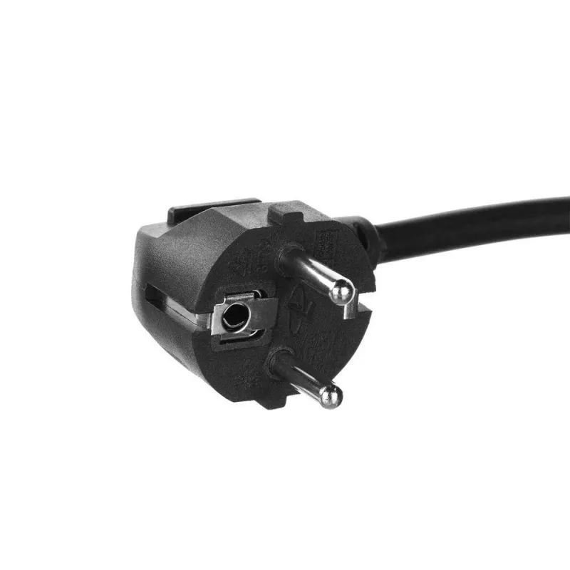 ACT Powercord pagarinātājs CEE 7/7 vīrietis (leņķveida) - CEE 7/7 sieviete melns 10 m