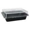 Vienreizējās lietošanas pārtikas uzglabāšanas trauks Papstar 96552 Polipropilēns Melns 227x178x45mm