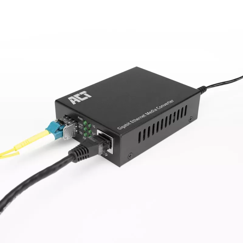 Tīkla multivides pārveidotājs ACT AC4451 1000 Mbit/s Daudzrežīmu Vienrežīma Melns