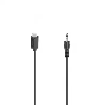 Hama 00200729 audio kabelis 0.75 m 3.5mm USB Type-C melns