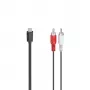 Hama 00200730 audio kabelis 1.5 m RCA USB Melns