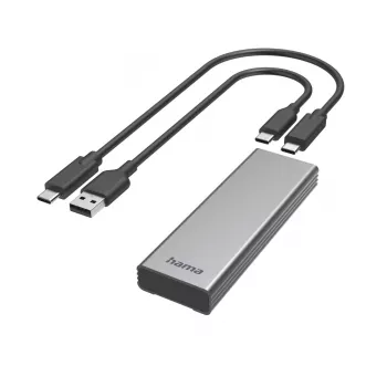 SSD korpuss Hama 00200764 pelēks M.2 10 Gbit/s USB Type-C