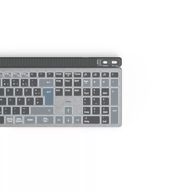 Hama WK-750 tastatūra mājai/birojam Bluetooth QWERTZ vācu Antracīta, melna, zila