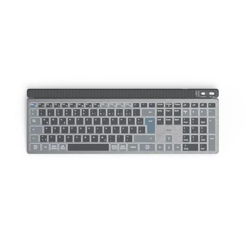 Hama WK-750 tastatūra mājai/birojam Bluetooth QWERTZ vācu Antracīta, melna, zila