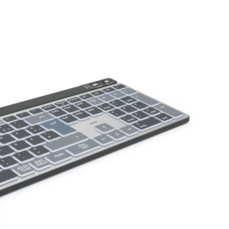 Hama WK-750 tastatūra mājai/birojam Bluetooth QWERTZ vācu Antracīta, melna, zila