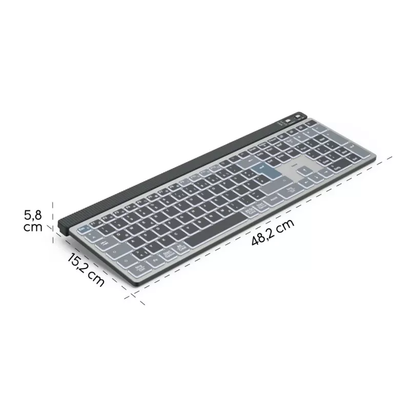 Hama WK-750 tastatūra mājai/birojam Bluetooth QWERTZ vācu Antracīta, melna, zila