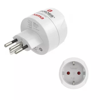 Hama 00223484 strāvas spraudņa adapteris Tips J Tips C (Eurokontaktdakša) Balts