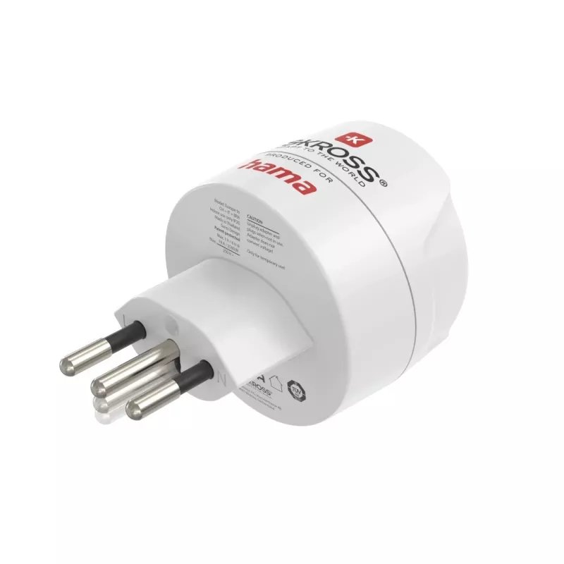 Hama 00223484 strāvas spraudņa adapteris Tips J Tips C (Eurokontaktdakša) Balts