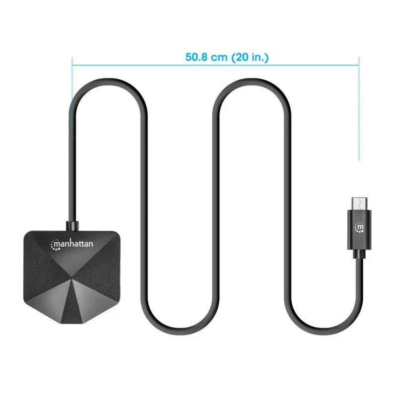 Manhattan USB-C un USB-A kombinētais doks/rumbis, porti (4): USB-A (x2) un USB-C (x2), 5 Gb/s (USB 3.2 Gen1 jeb USB 3.0), leņķveida forma ērtai piekļuvei portiem, barošana caur USB (ārējais barošanas avots nav nepieciešams)