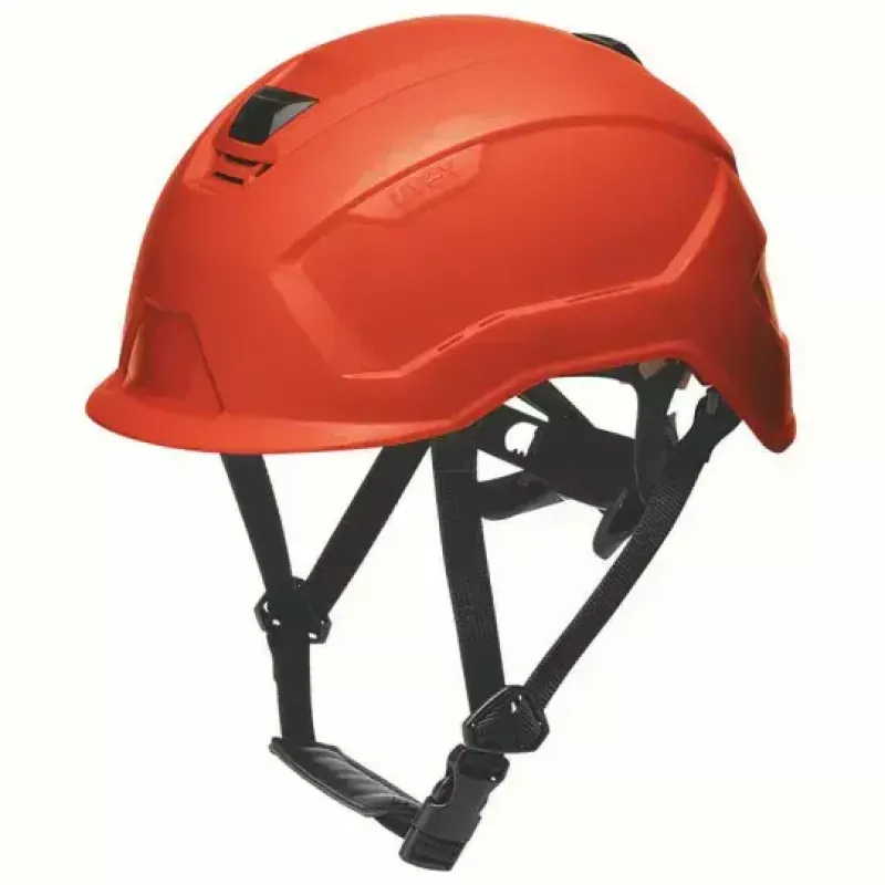 Aizsarggalvassega UVEX 9731333 — ABL plastmasa, sarkana, regulējama 51–65 cm