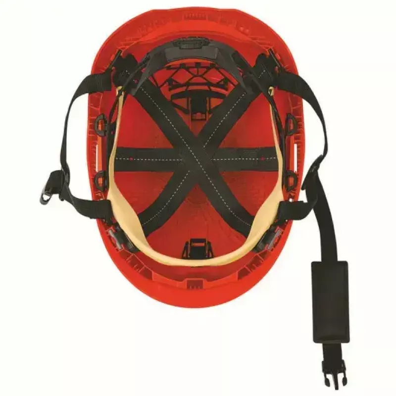 Aizsarggalvassega UVEX 9731333 — ABL plastmasa, sarkana, regulējama 51–65 cm