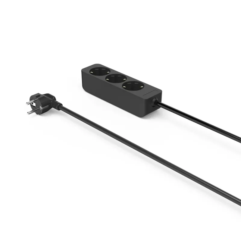 Hama 00223012 strāvas pagarinātājs 1.4 m 3 maiņstrāvas kontaktligzdas(-u) Iekštelpām Melns