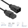 Strāvas vads ACT C20–C21 IEC60320 melns 1 m, 250 V, 16 A