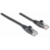 Intellinet tīkla savienojuma vads, Cat6, 2 m, melns, CCA, U/UTP, PVC, RJ45, zeltīti kontakti, bez aizķeršanās, ar aizsarguzmavu, mūža garantija
