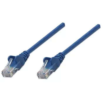 Intellinet tīkla kabelis, Cat6, 2m, zils, CCA, U/UTP, PVC, RJ45, apzeltīti kontakti, bez aizķeršanās, aizsarguzmava, mūža garantija