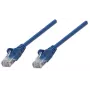 Intellinet tīkla kabelis, Cat6, 2m, zils, CCA, U/UTP, PVC, RJ45, apzeltīti kontakti, bez aizķeršanās, aizsarguzmava, mūža garantija