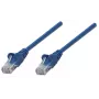 Intellinet tīkla vads, Cat6, 1,5 m, zils, CCA, U/UTP, PVC, RJ45, zeltīti kontakti, bez aizķeršanās, ar aizsarguzmavu, mūža garantija