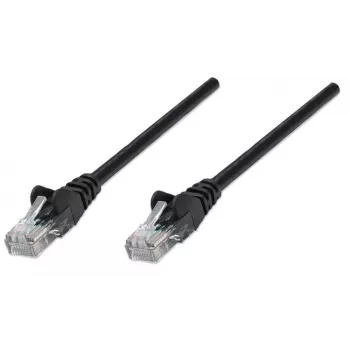 Intellinet tīkla komutācijas kabelis, Cat5e, 2 m, melns, CCA, U/UTP, PVC, RJ45, apzeltīti kontakti, bezķērājams, aizsargapvalks, mūža garantija