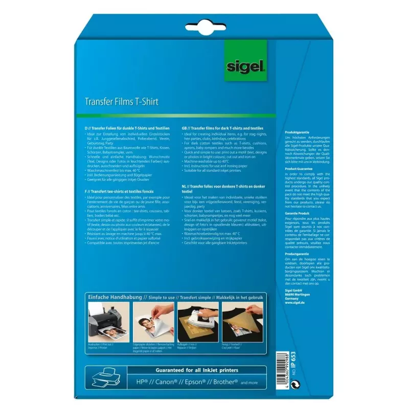 Apģērba pārneses papīrs Sigel IP653