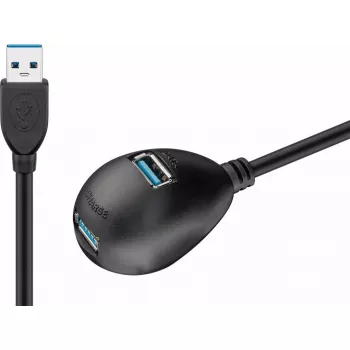 USB 3.0 pagarinātāja kabelis Goobay 95918 Melns