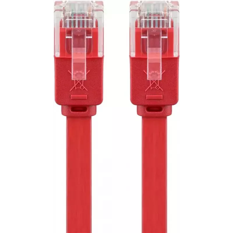 Goobay CAT 6 plakans komutācijas kabelis U/UTP sarkans 2 m