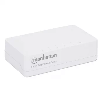 Manhattan 5 portu ātrais Ethernet slēdzis, plastmasa, trīs gadu garantija, kaste