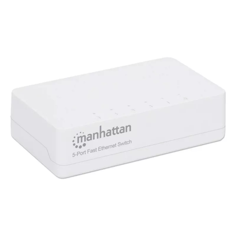 Manhattan 5 portu ātrais Ethernet slēdzis, plastmasa, trīs gadu garantija, kaste