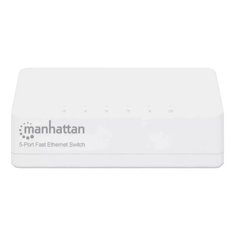 Manhattan 5 portu ātrais Ethernet slēdzis, plastmasa, trīs gadu garantija, kaste