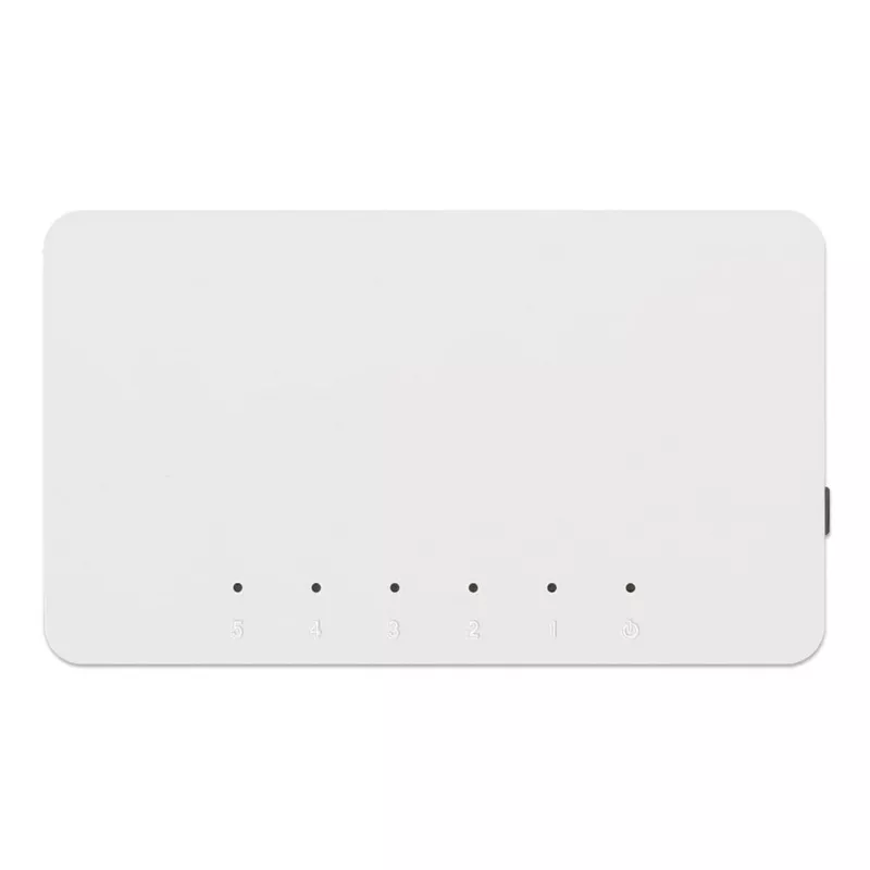 Manhattan 5 portu ātrais Ethernet slēdzis, plastmasa, trīs gadu garantija, kaste