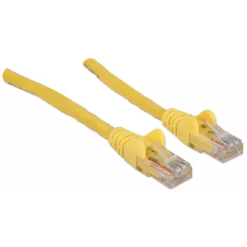 Intellinet tīkla komutācijas kabelis, Cat6, 20 m, dzeltens, CCA, U/UTP, PVC, RJ45, apzeltīti kontakti, neaizķerams, ar apavu, mūža garantija